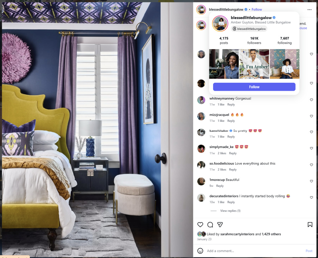 Bedroom by Blessed Little Bungalow - from Insta