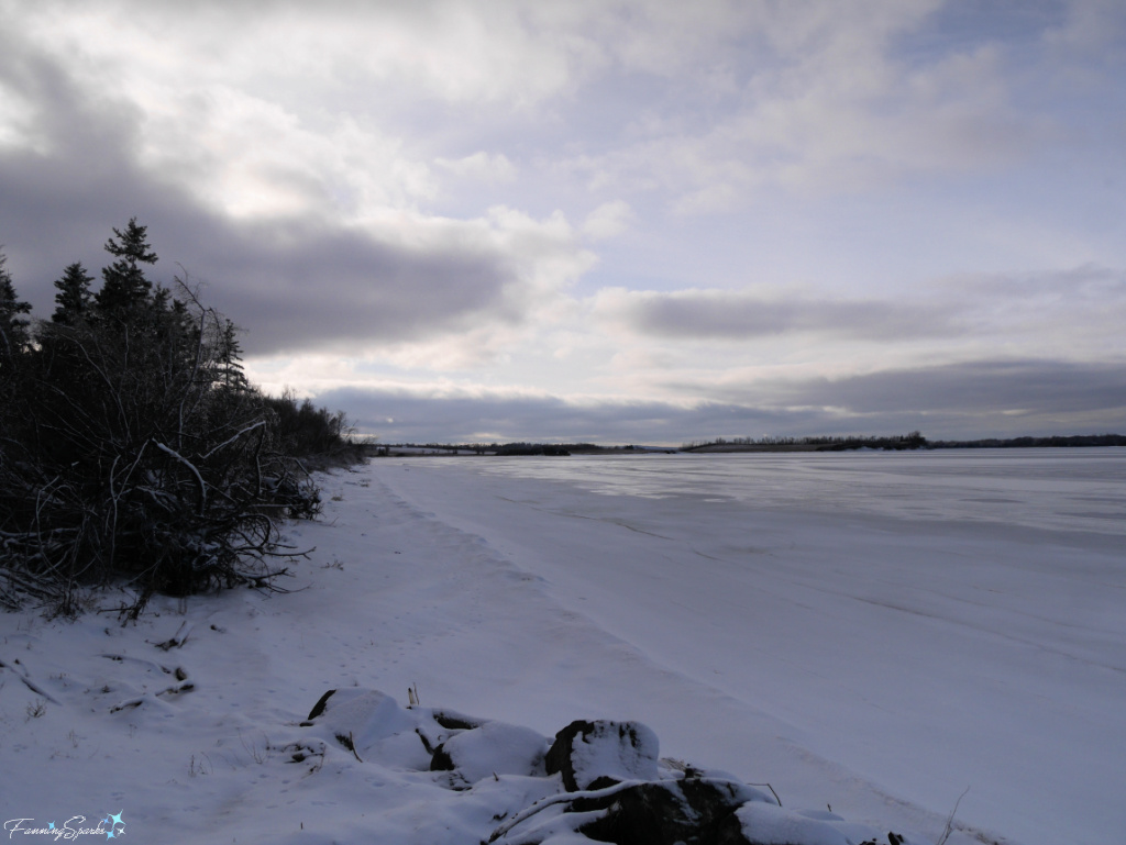 Dramatic Skies Over Harbour Shoreline at Sunrise Trail House in January   @FanningSparks