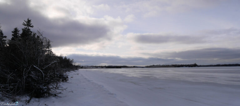 Dramatic Skies Over Harbour Shoreline at Sunrise Trail House in January @FanningSparks