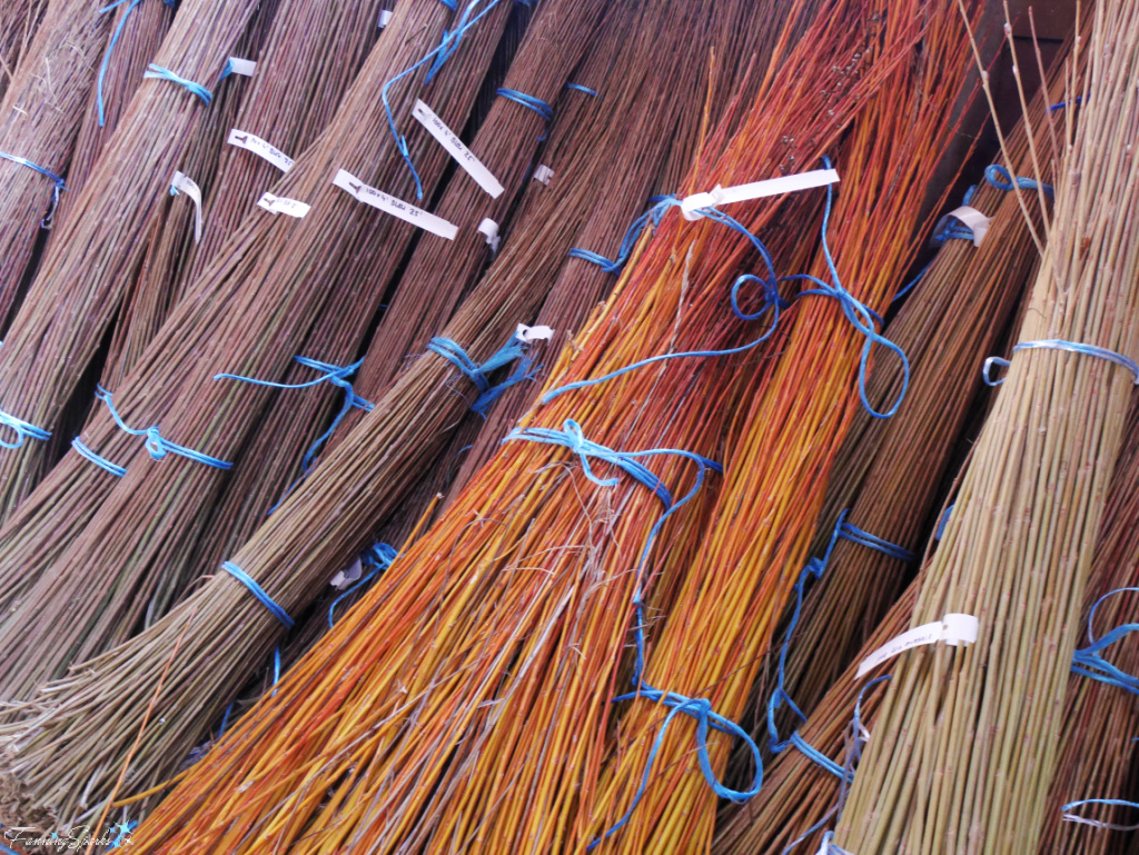 Harvested Willow Drying in Barn Closeup at Willows Bend Collective Workshop   @FanningSparks
