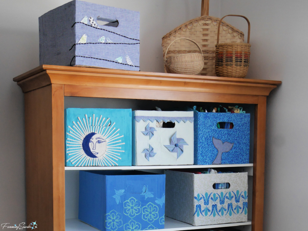 Mini Gallery of Repurposed Cardboard Storage Bins in Cabinet reg   @FanningSparks