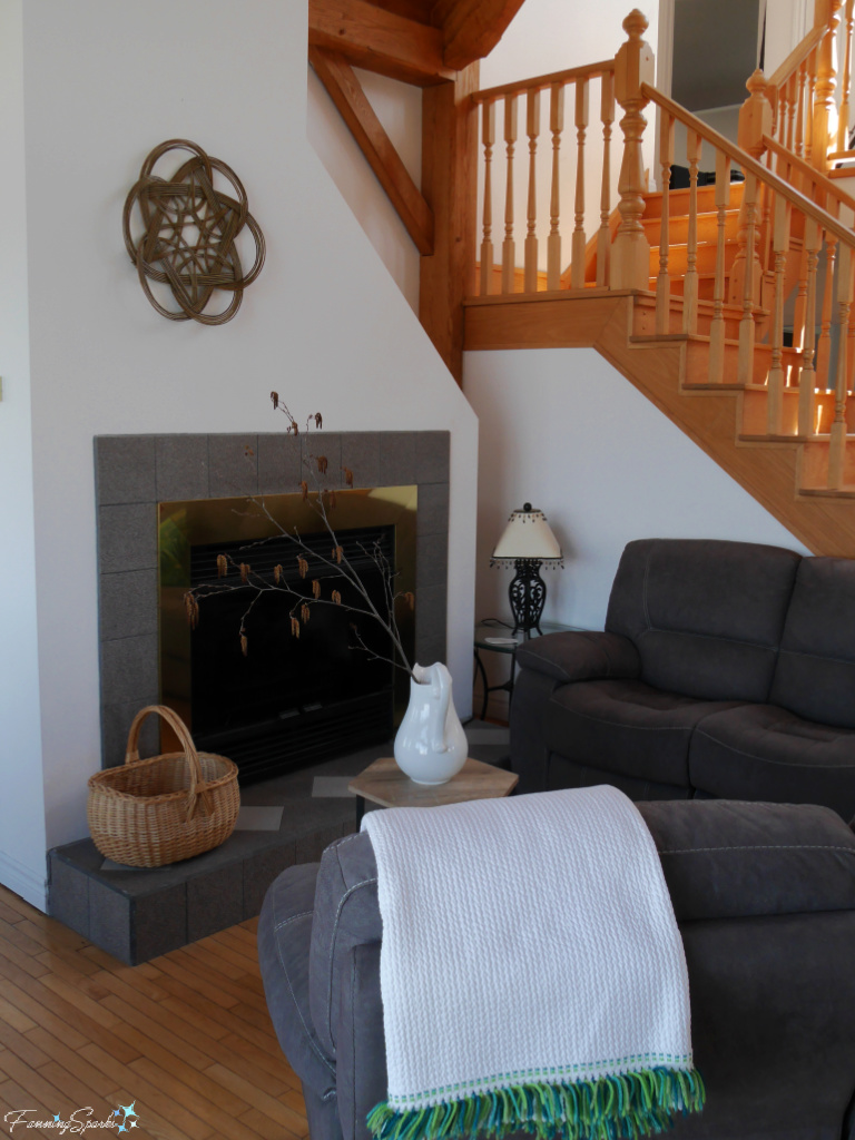 My Finished Tatza Basket in the Living Room   @FanningSparks