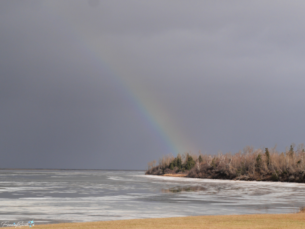 Rainbow Over Sunrise Trail House Shoreline to the Right   @FanningSparks