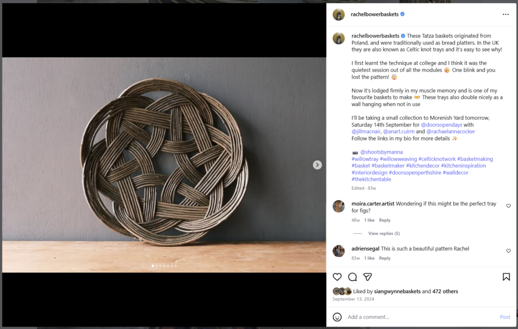 Tatza Basket by Rachel Bower Baskets – from Instagram