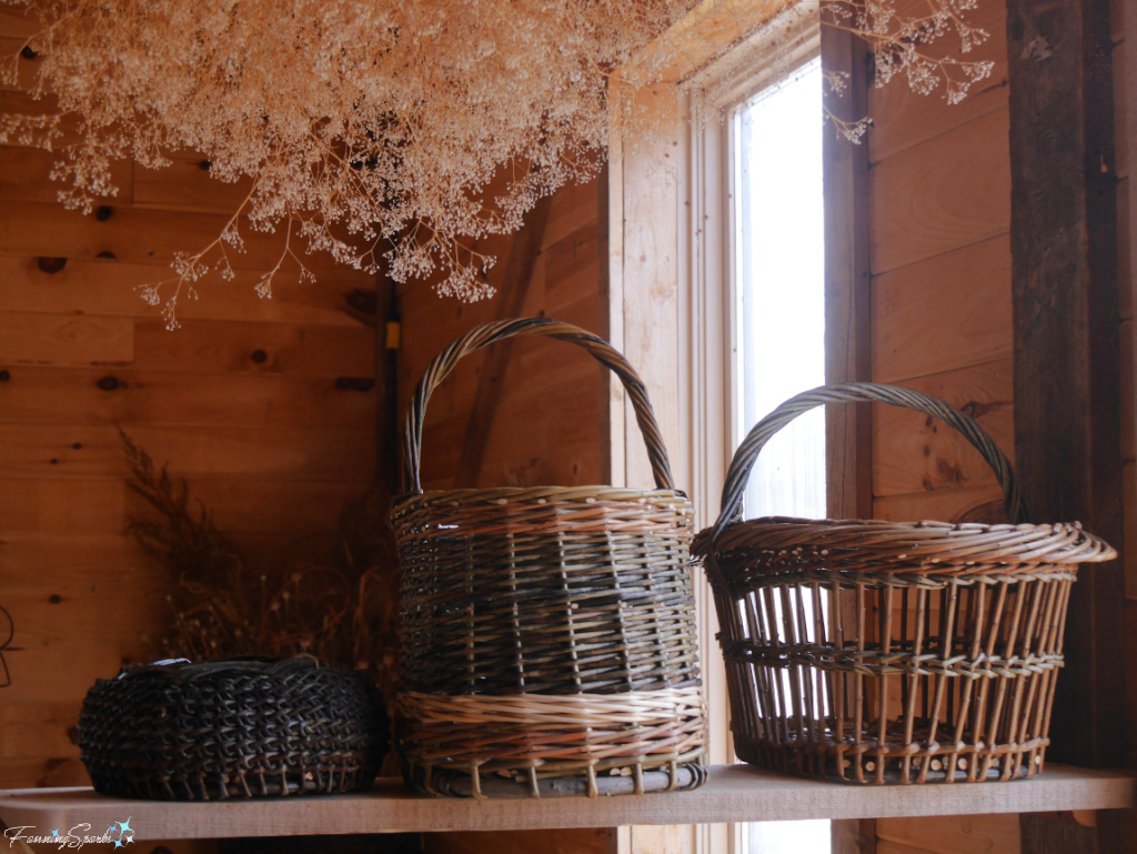 Willow Baskets on Display at Willows Bend Collective Workshop   @FanningSparks