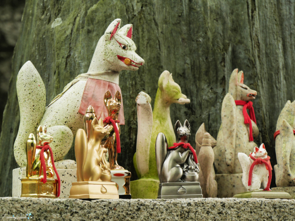 Collection of Kitsune at Fushimi Inari-taisha Shrine in Kyoto Japan @FanningSparks