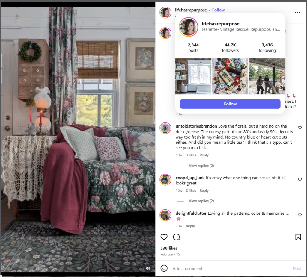Grandmacore by Life Has Repurpose - from Instagram