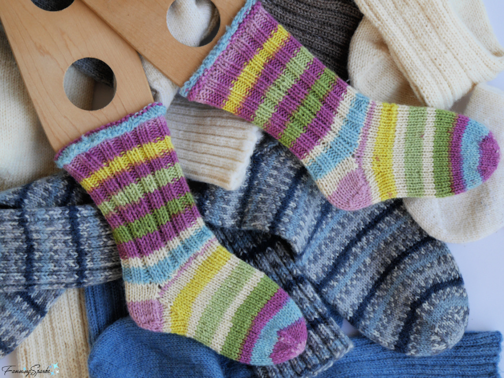 Hand-knit Socks by Mom   @FanningSparks