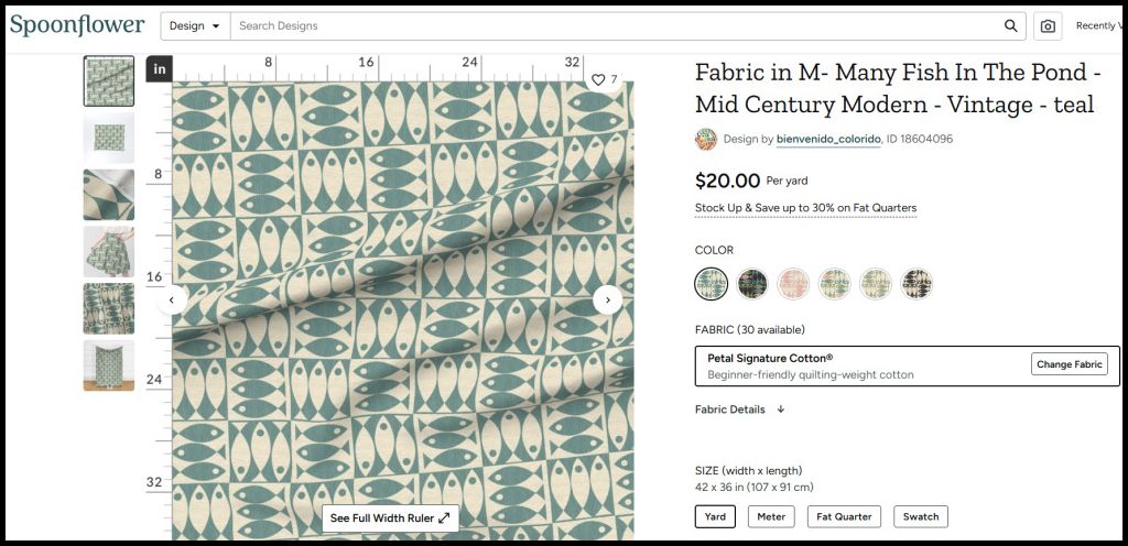 Many Fish in the Pond Design by Bienvenido Colorido - from Spoonflower