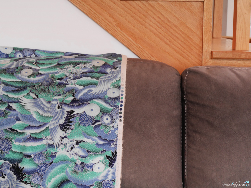 My Hero Fabric on our Cool Grey Sofa   @FanningSparks