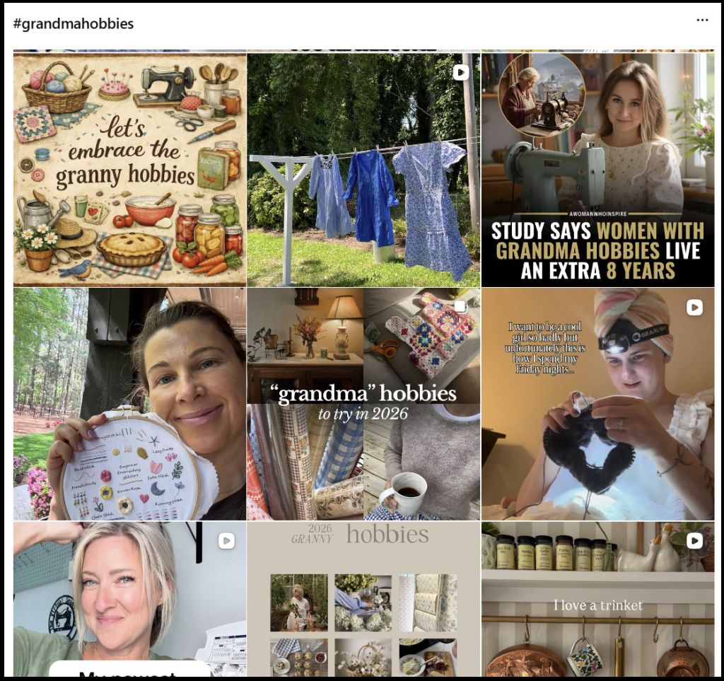 Posts with GrandmaHobbies Hashtag in Instagram