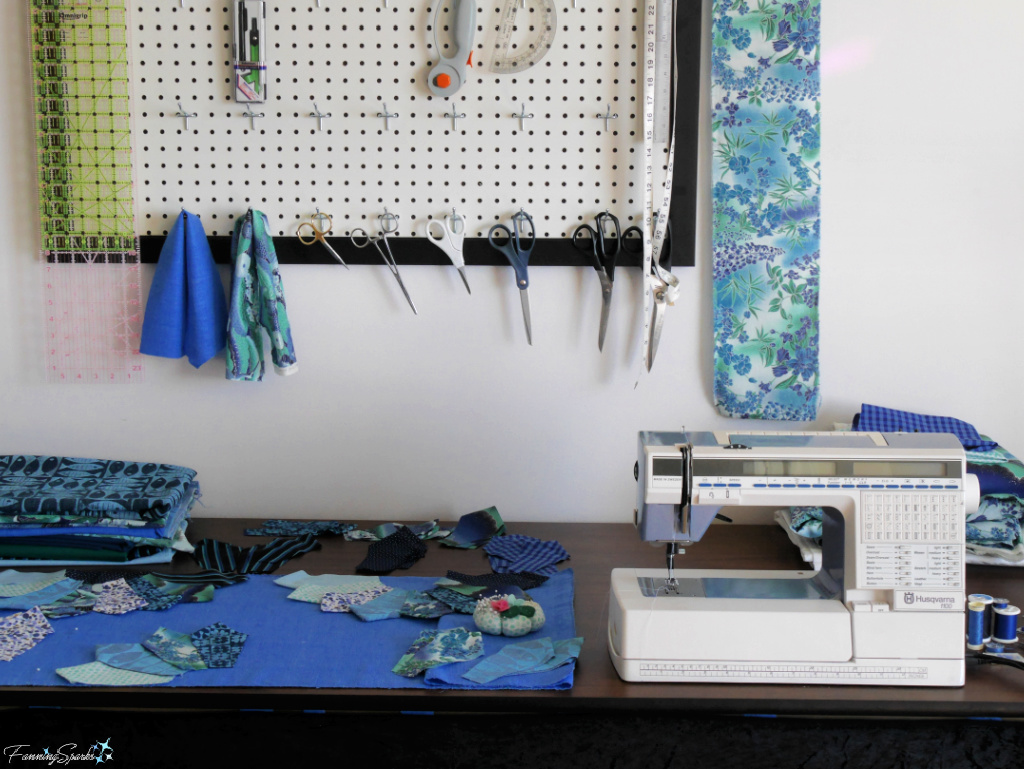 Sewing in Progress in FanningSparks Studio   @FanningSparks