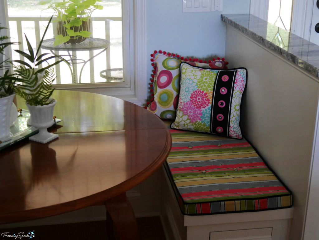 Textiles in Eating Area of Our Lake Oconee House   @FanningSparks