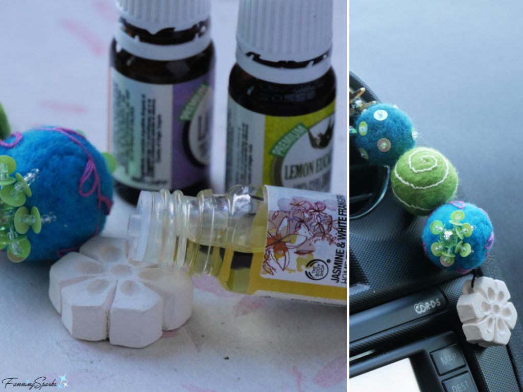 Adding Essential Oil to My DIY Caroma Buster Hanging Diffuser   @FanningSparks