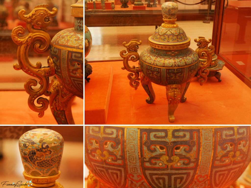Chinese Imperial Cloisonné Elephant Tripod Censor at Smith Art Museum in Springfield MA @FanningSparks
