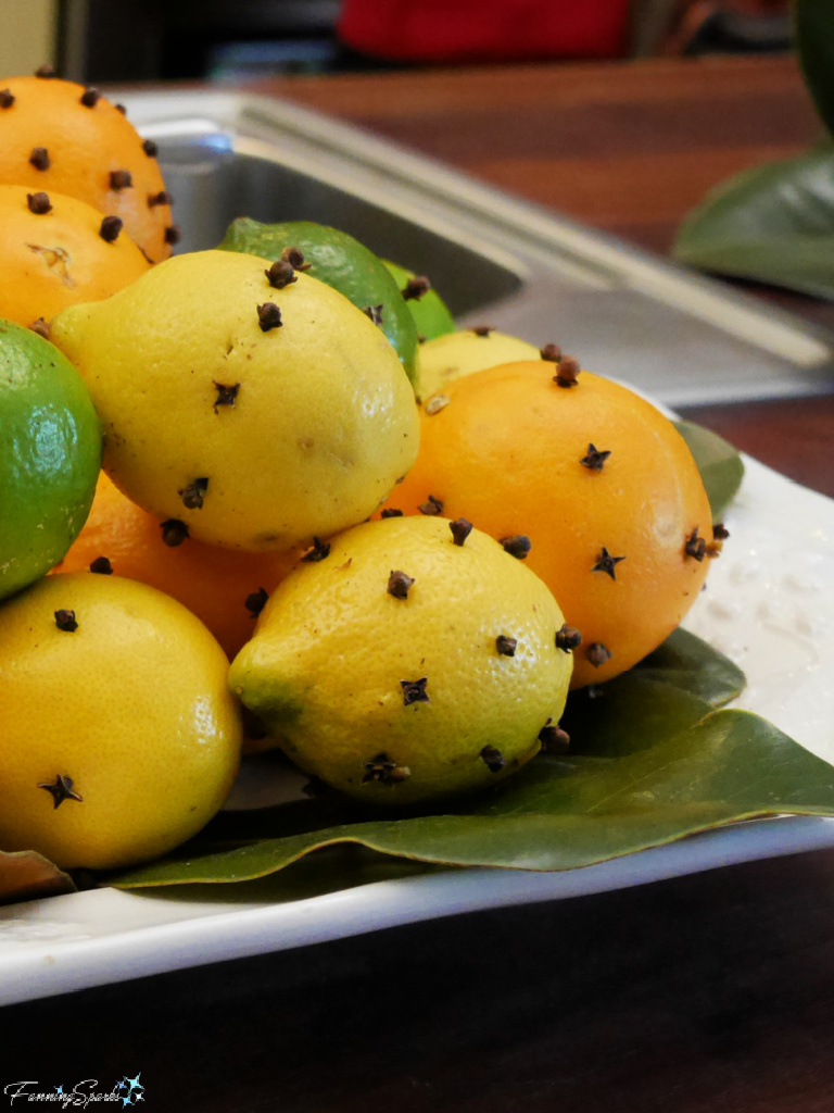 Clove-Studded Oranges Lemons and Limes   @FanningSparks