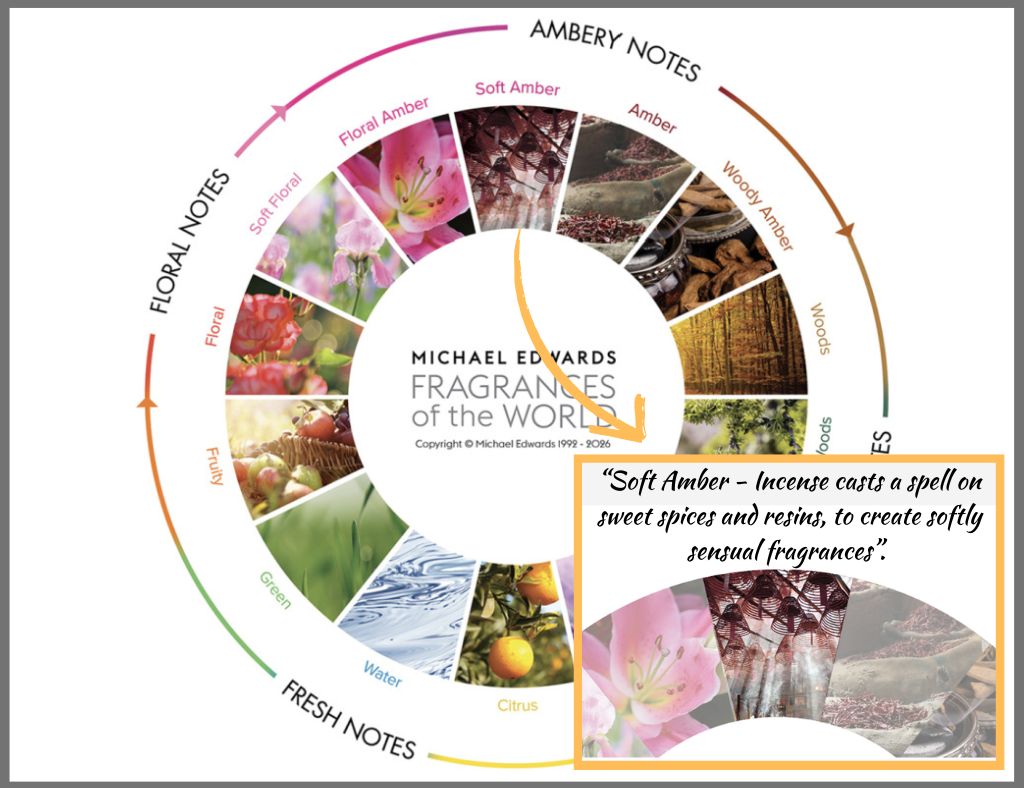 Soft Amber on Michael Edwards Fragrance Wheel @FanningSparks