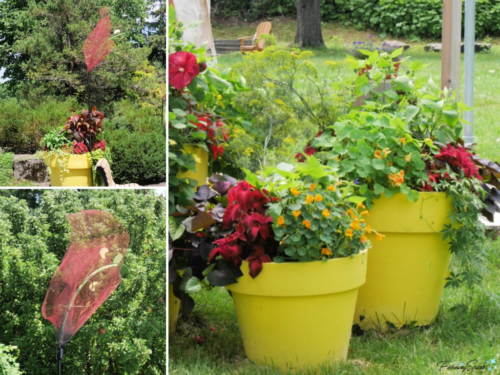 Annuals and Sculpture Display in Jardin botanique in Montreal   @FanningSparks