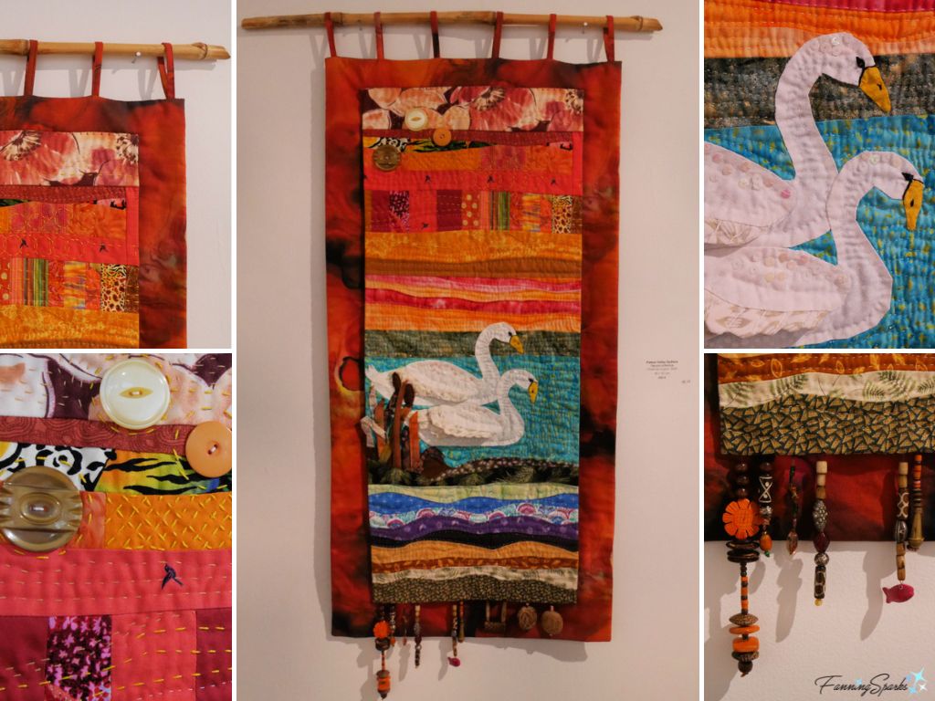 Chant du Cygne (Swan Song) by Potton Valley Quilters   @FanningSparks