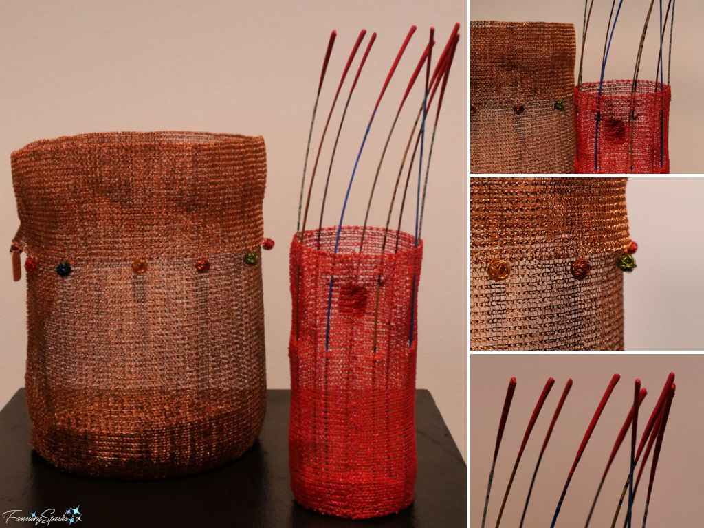 Crowned Vessel and Fired Earth & Reeds by Anne-Françoise Wauthy   @FanningSparks