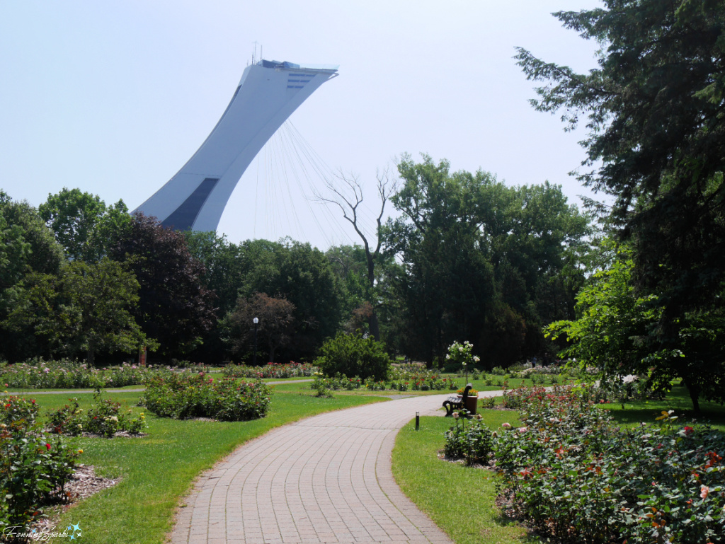 Stadium at Olympic Park from Jardin botanique in Montreal   @FanningSparks