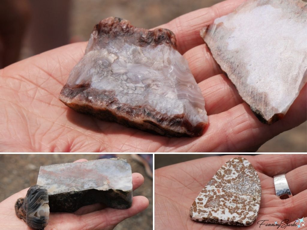 Agate Samples on Journey into Gemstones Tour with Fundy Treasures    @FanningSparks