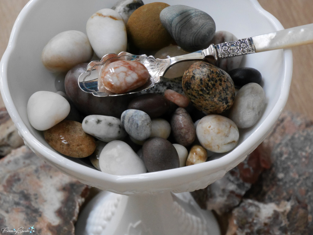Collection of Perfect Egg-Shaped Peebles in Bowl   @FanningSparks