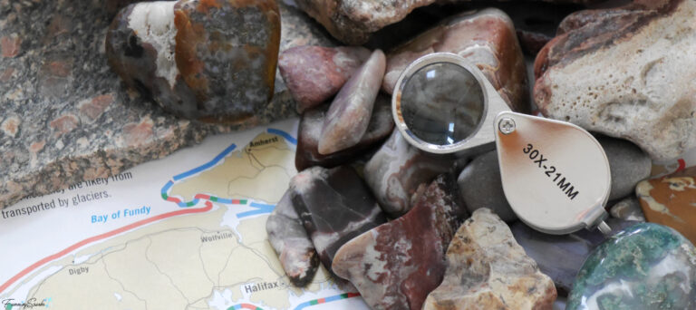Jewelers Loupe with Agate Specimens and Map @FanningSparks