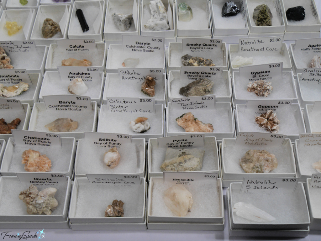 Small Mineral Specimens on Display at Nova Scotia Gem and Mineral Show and Sale   @FanningSparks