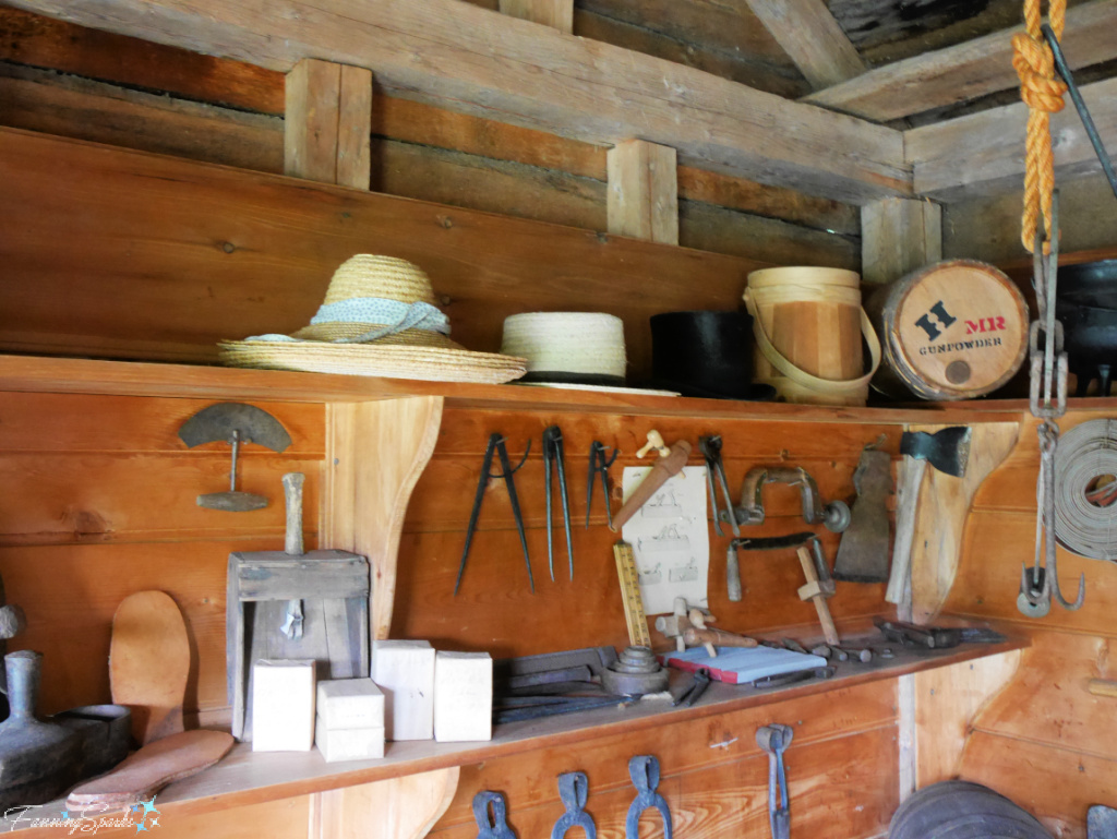 Straw Hats in Edward Ross Store at Ross Farm Museum   @FanningSparks