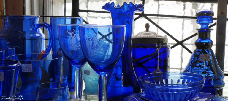 Cobalt Blue Glassware at Great Village Antiques Exchange @FanningSparks