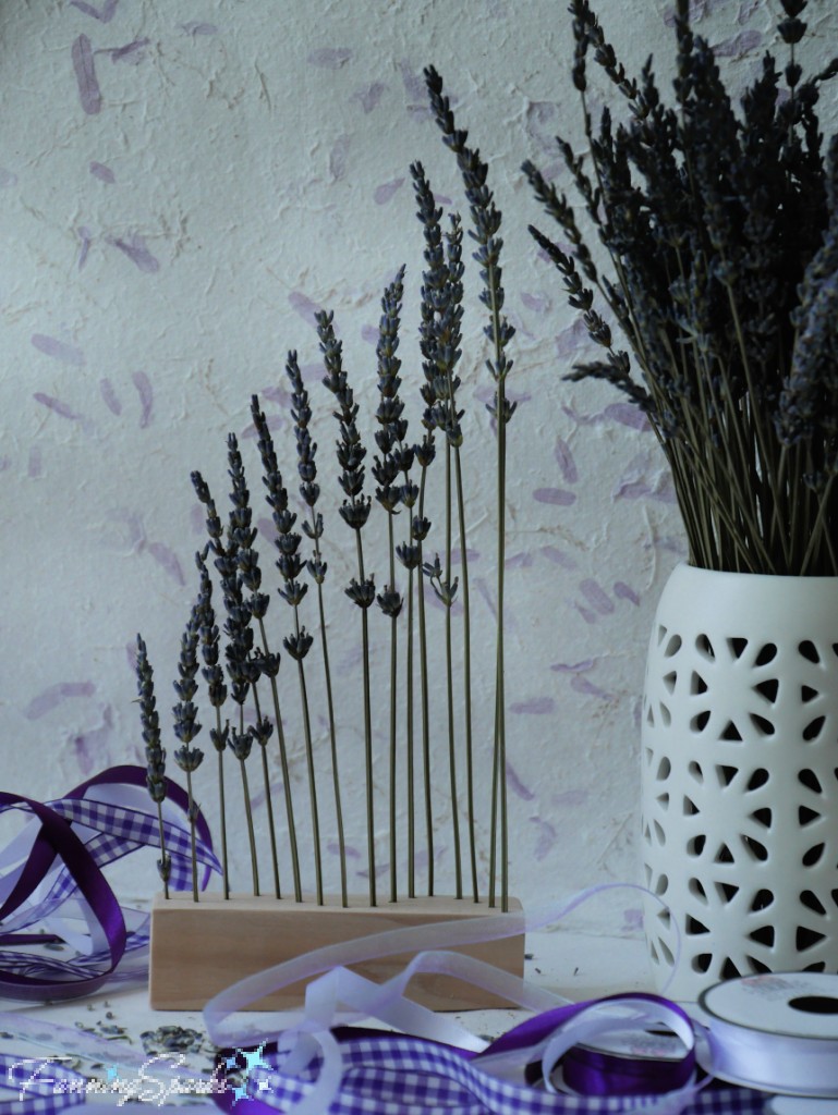 Dried Lavender in Wooden Block   @FanningSparks