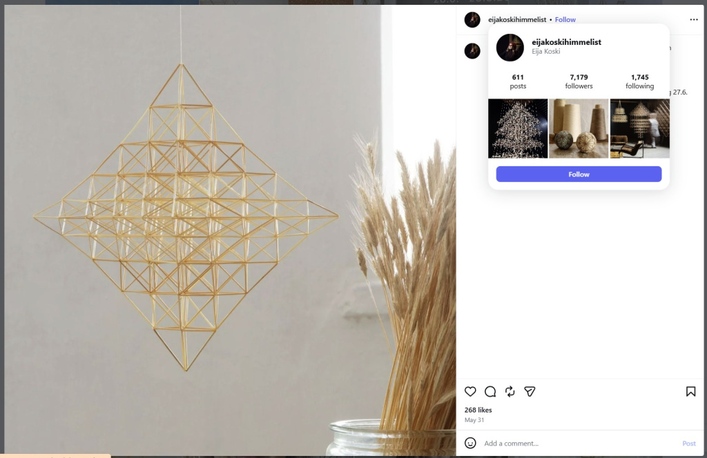 Himmeli by Eija Koski – from Insta
