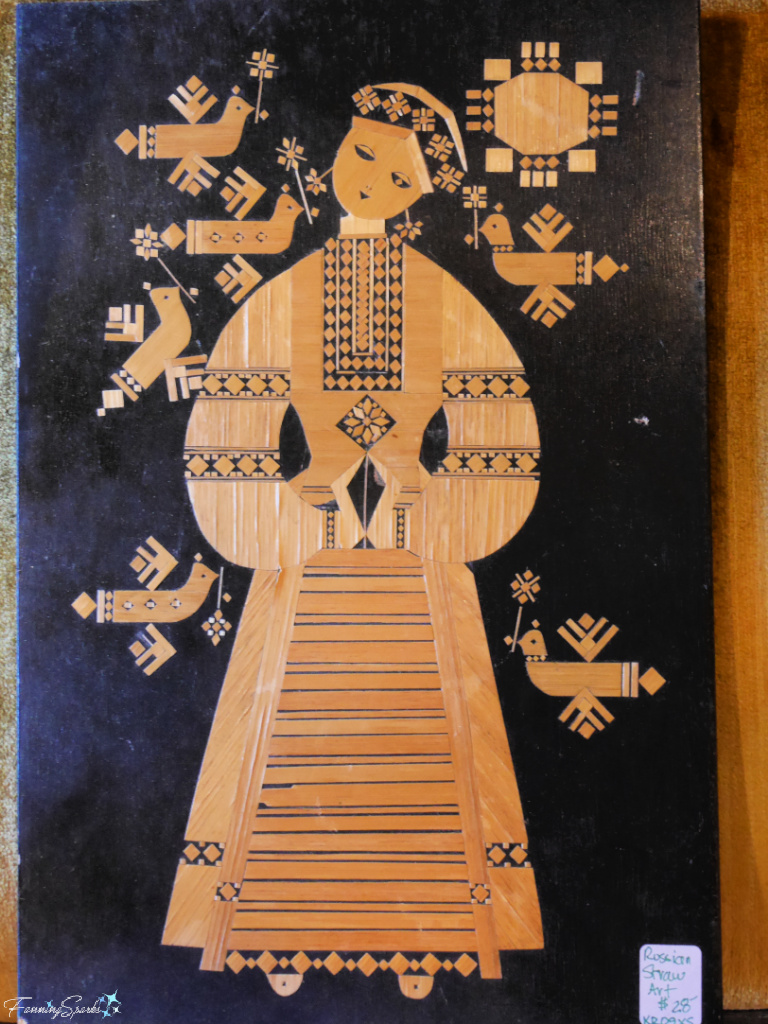 Vintage Belarusian Straw Marquetry Wall Plaque @FanningSparks