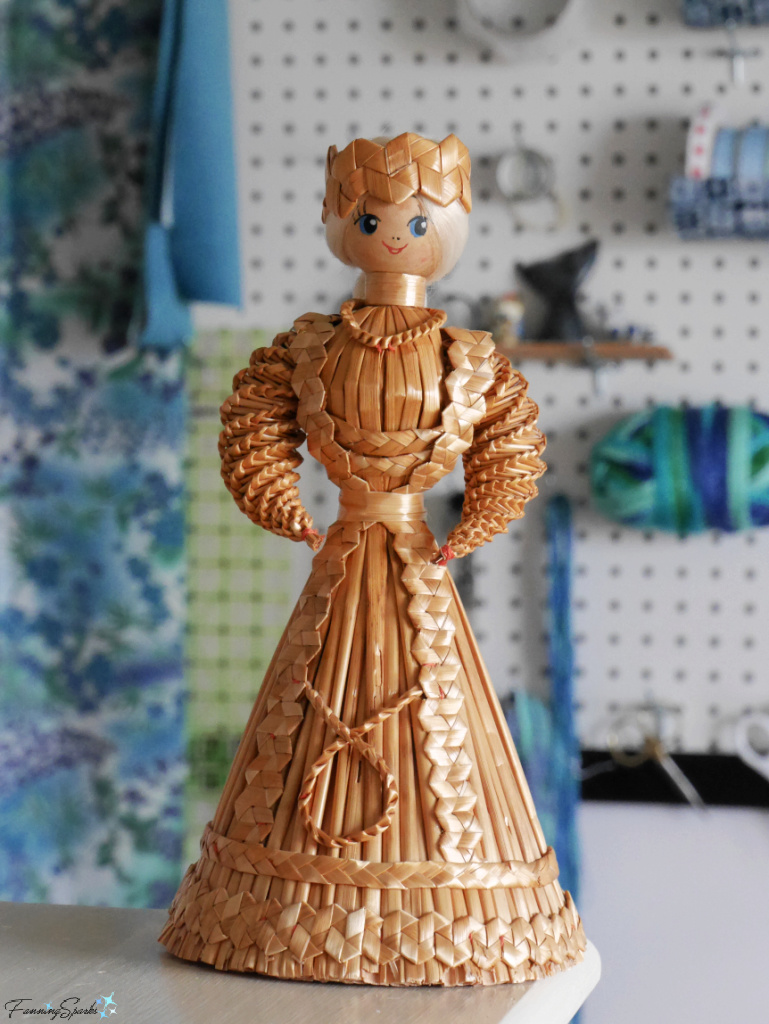 Vintage Belarusian Woven Straw Figure in My Studio @FanningSparks
