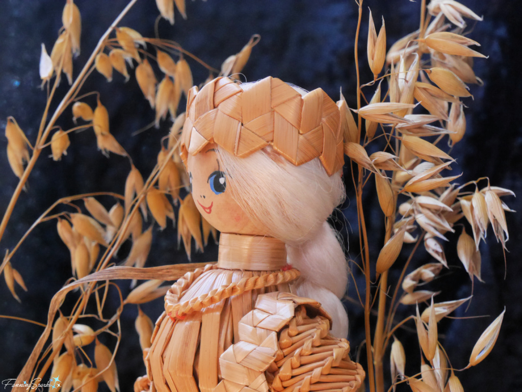 Vintage Belarusian Woven Straw Figure with Oats @FanningSparks
