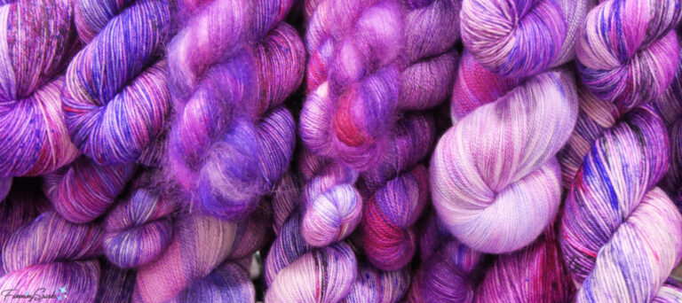 Custom Dyed Purple Yarns at Southeastern Animal Fiber Fair @FanningSparks