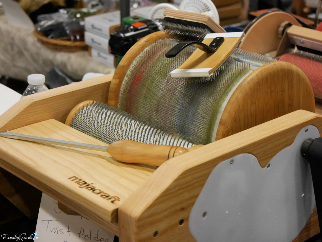 Drum Carder at Southeastern Animal Fiber Fair   @FanningSparks