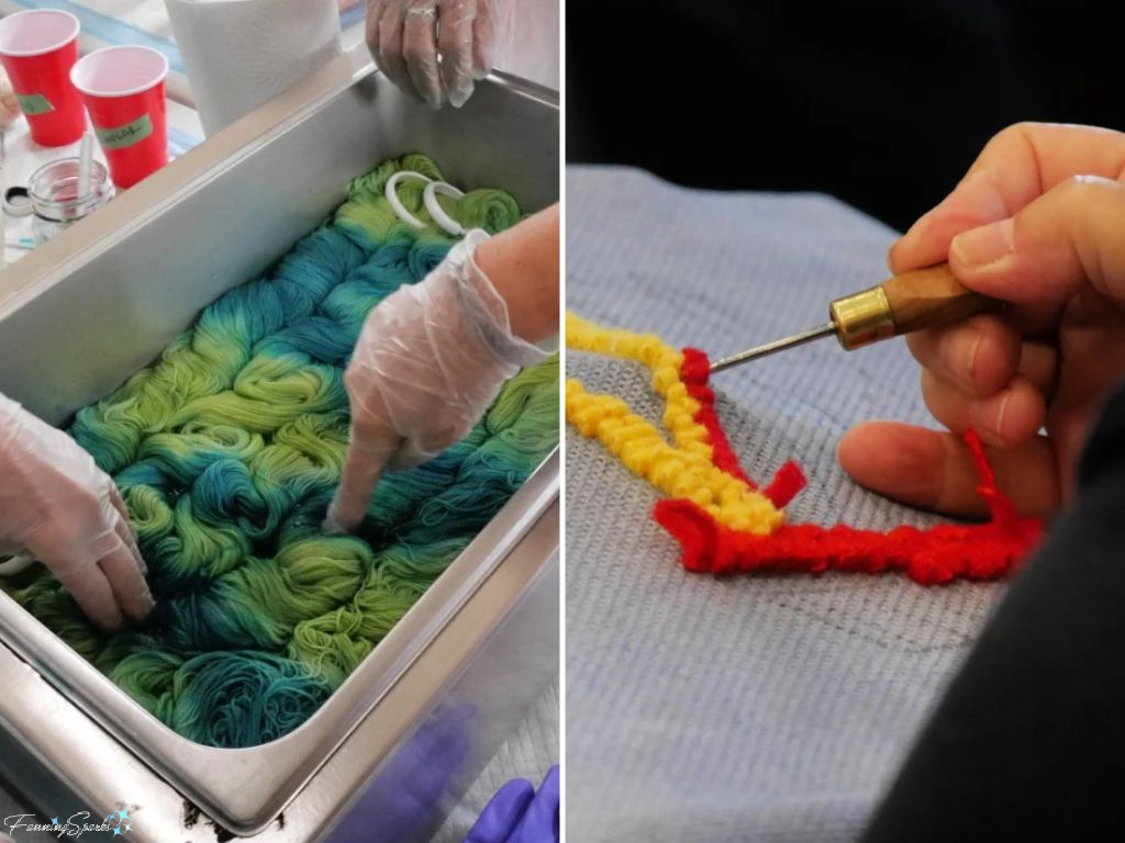 Dyeing and Hooking Fibre Arts Workshops   @FanningSparks