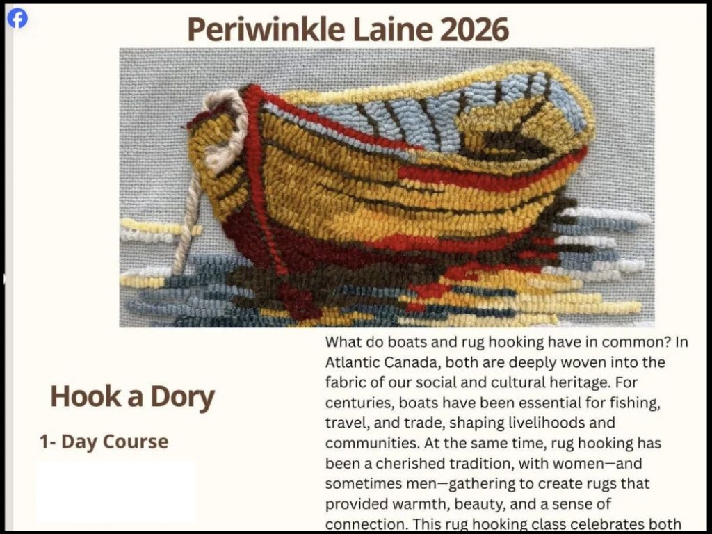 Hook a Dory Workshop by Periwinkle Laine – from Facebook