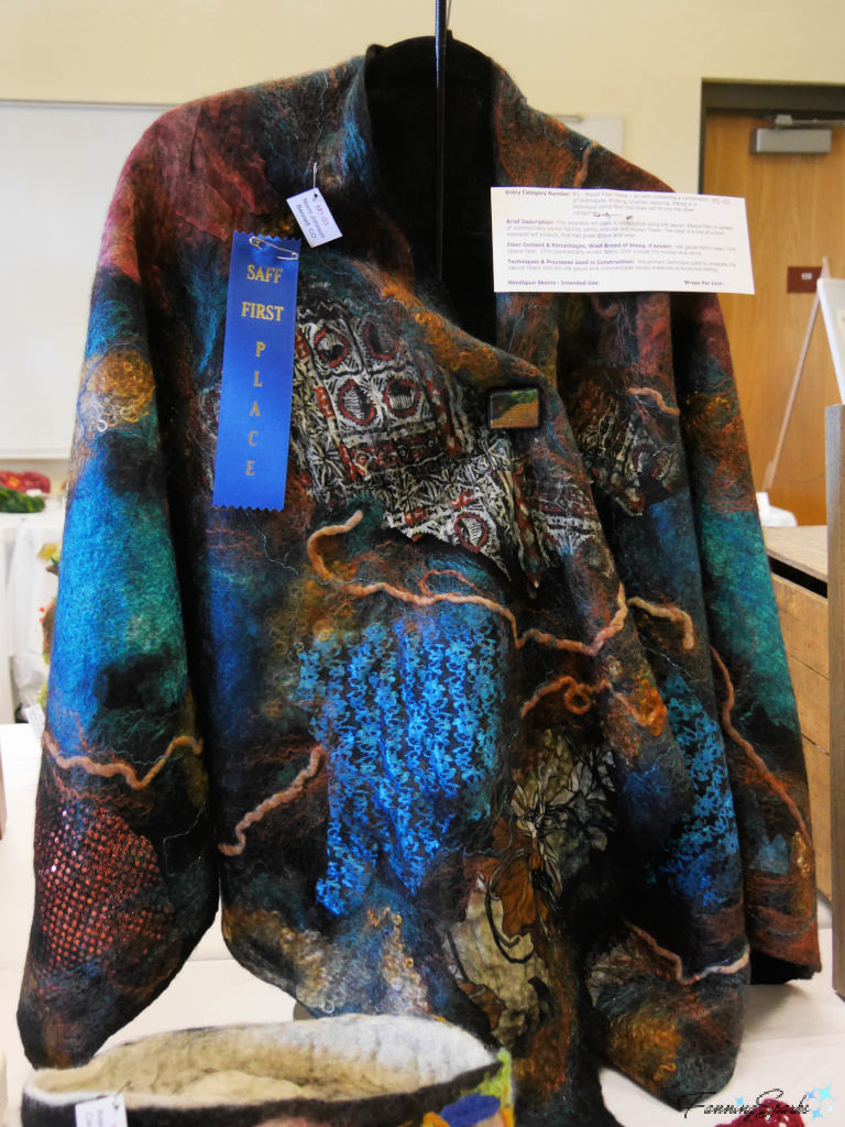 Mixed Fibre Media Wearable Art Cape by Norm Johnson   @FanningSparks