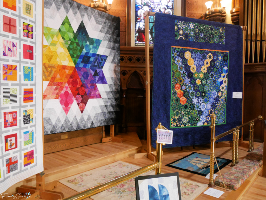 Quilts Displayed in Chancel in St. Paul’s Anglican Church in Charlottetown PEI 1   @FanningSparks