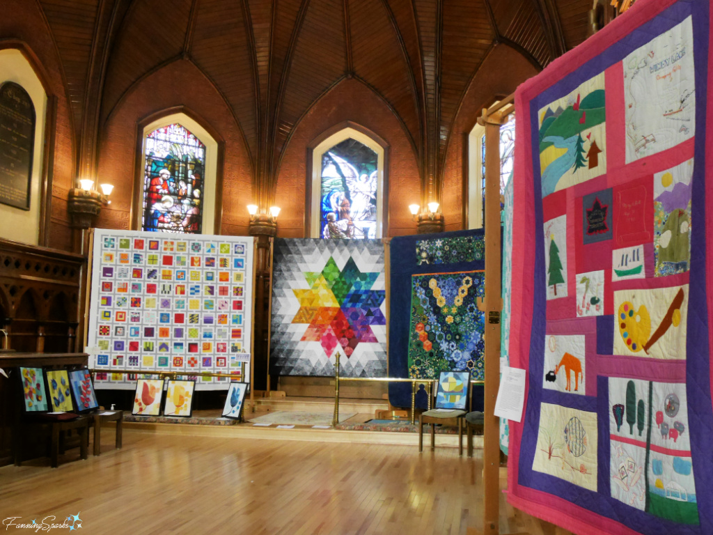Quilts Displayed in Chancel in St. Paul’s Anglican Church in Charlottetown PEI 2   @FanningSparks
