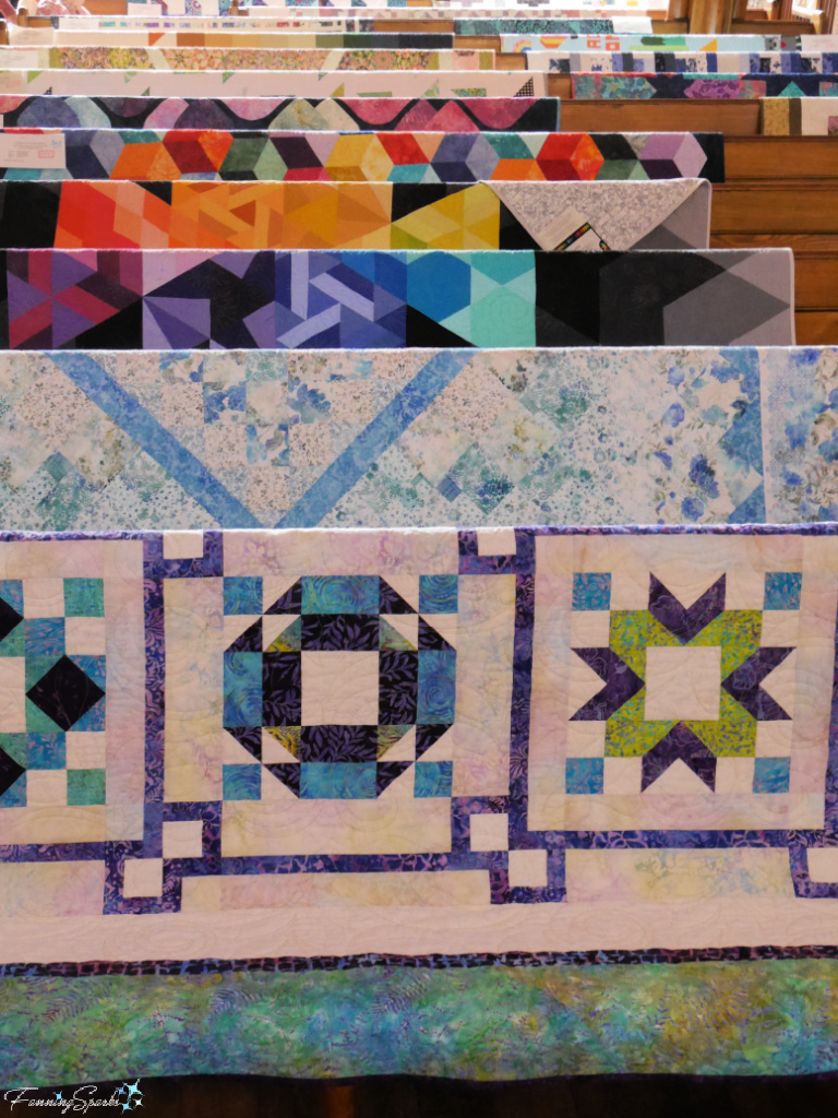 Quilts Displayed on Pews in St. Paul’s Anglican Church in Charlottetown PEI 1   @FanningSparks
