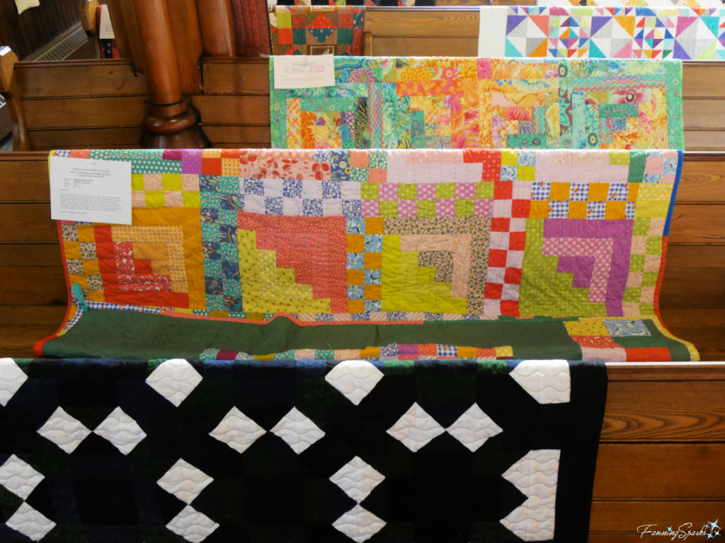 Quilts Displayed on Pews in St. Paul’s Anglican Church in Charlottetown PEI 3   @FanningSparks