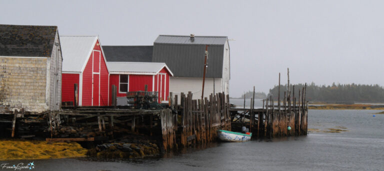 Red Sheds on Wharf at Blue Rocks NS @FanningSparks