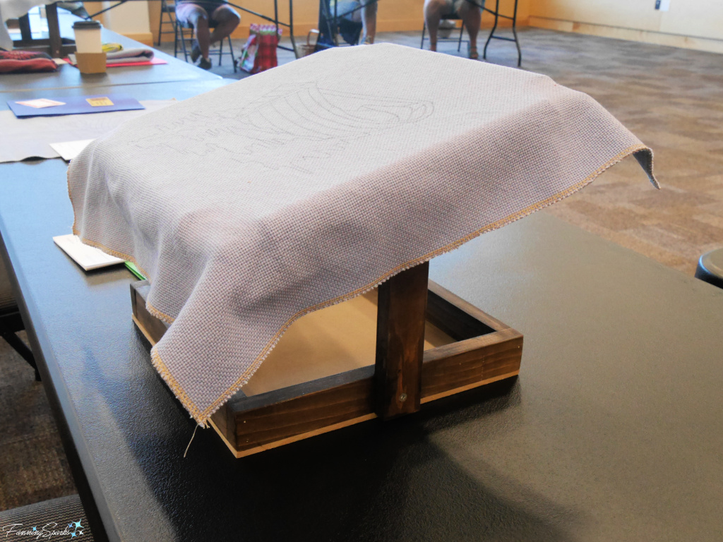 Rug Hooking Frame Setup at Periwinkle Laine Rug Hooking Workshop    @FanningSparks