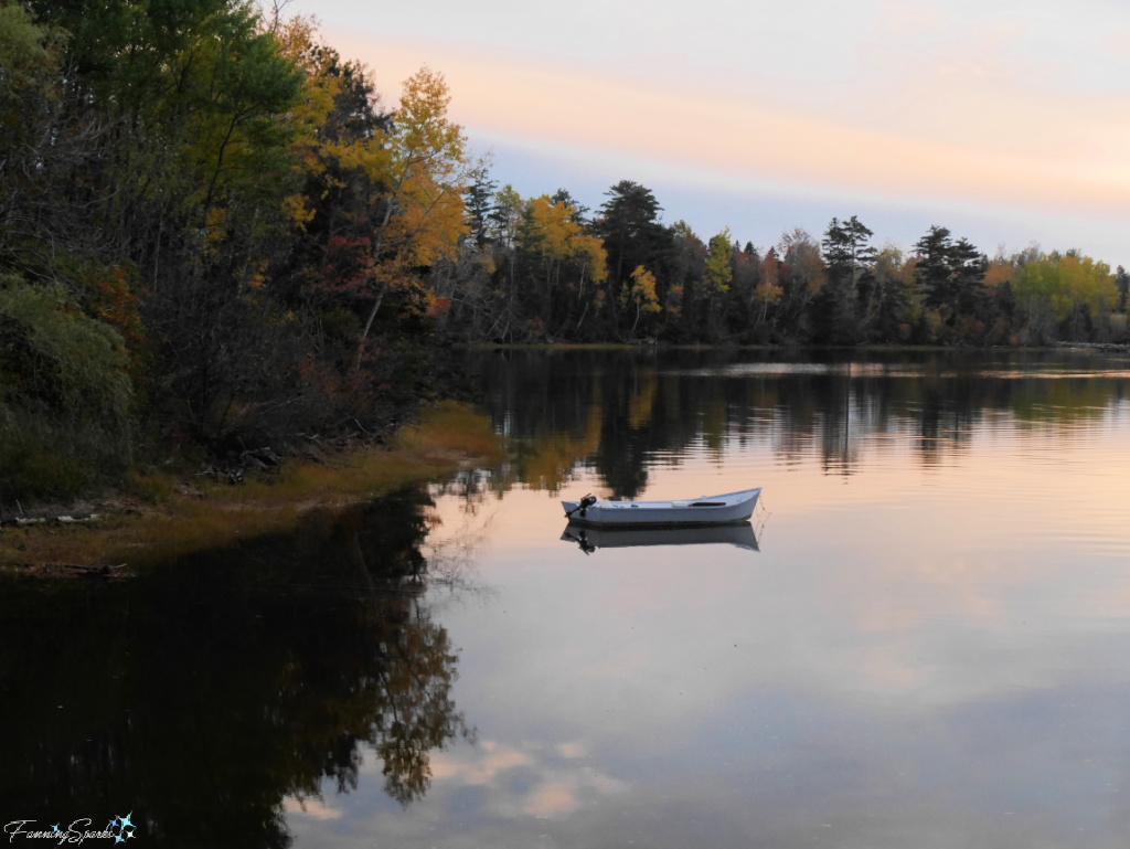 Small Boat Reflected in Pond in Western NS   @FanningSparks