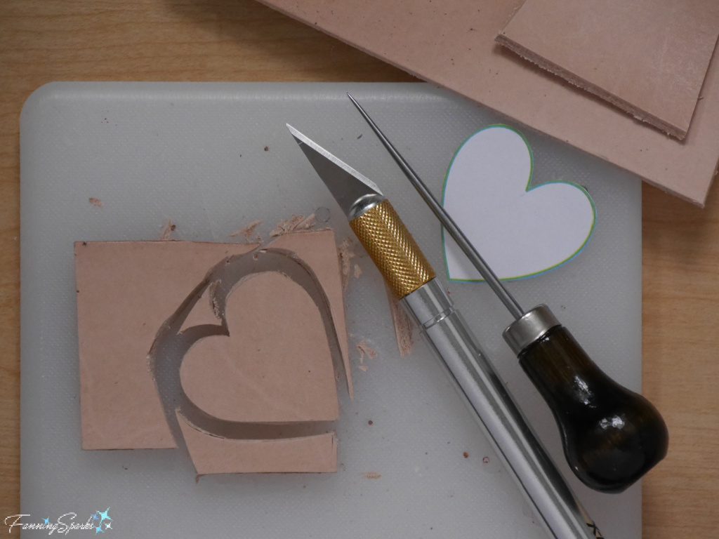 Cut Small Leather Inset Heart for Mold   @FanningSparks