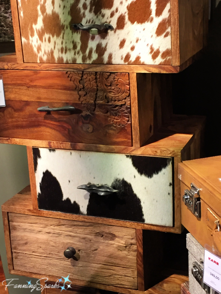 Hair-On Cowhide Covered Drawers  @FanningSparks